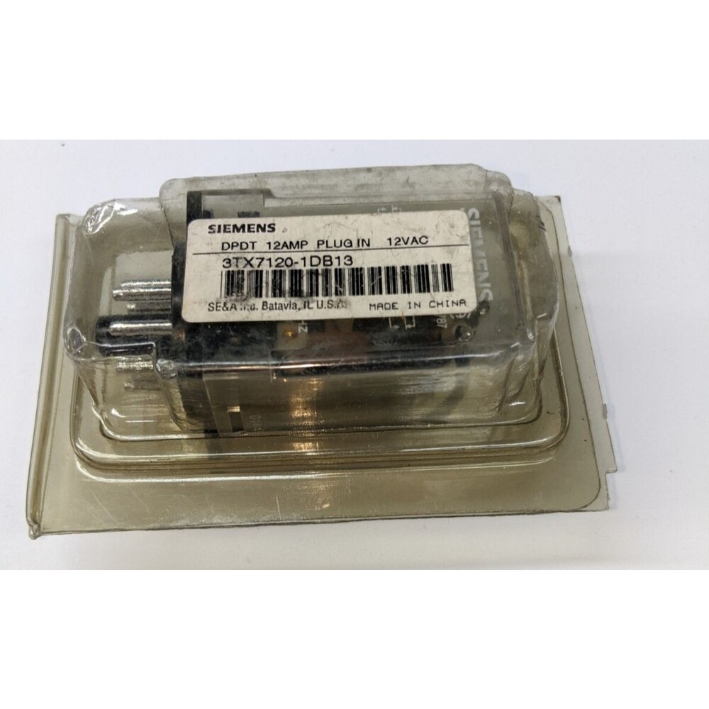 Siemens 3TX7120-1DB13 DPDT Plug-In Relay 12VAC Coil 12A New Open Box NOS